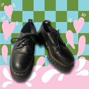 Dr. Martens Audrick Nappa Leather Platform Shoes Size 8